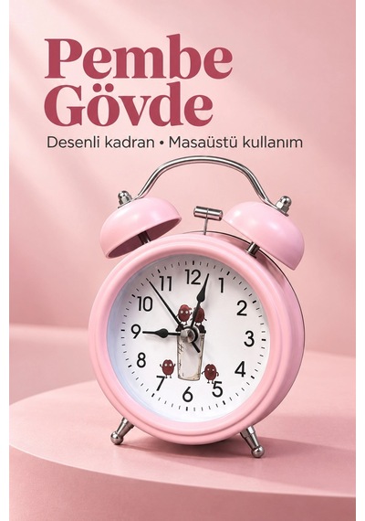 Mey İthalat Yatak Odası İçin Çift Çanlı Dekoratif Çalar Saat Diğer