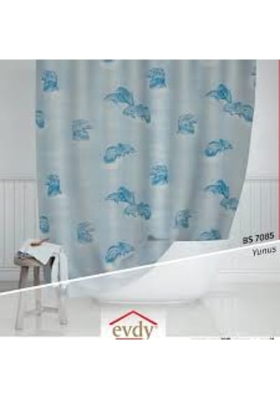 Evdy Duş Perdesi 7085 Model Tek Kanat En-180 Cm- Boy 200Cm Çok Renkli
