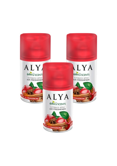 Alya Nature's Scents Apple & Cinnamon Oda Kokusu Yedek Makine Spreyi 3 x 250 ML