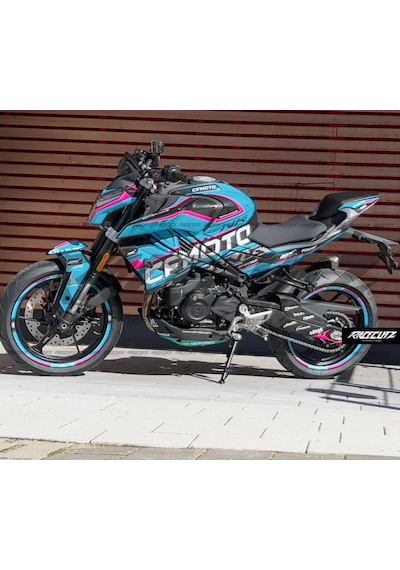 Cf Moto 450nk Parçalı Kaplama Sticker Etiket Modeli