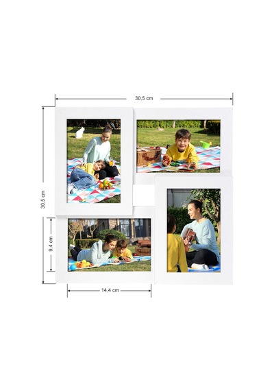 Songmıcs 4 Fotoğraf İçin Resim Çerçevesi Kolajı, 10 X 15 Cm Rpf25wt Sku: Smg8690010156150