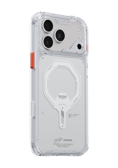 Apple iPhone Uyumlu 18 Pro Max Kılıf M-safe Özellikli Şeffaf Airbagli Skinarma Saido Mag-charge Kapak Şeffaf