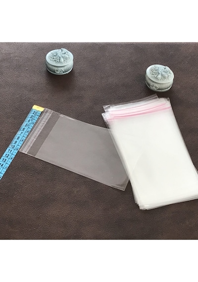 Şeffaf Bantlı Jelatin Poşet 100'lü 10 x 20 CM