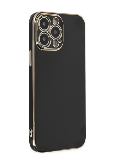 Apple Uyumlu iPhone 15 Pro Max Kılıf Volet Silikon Siyah\