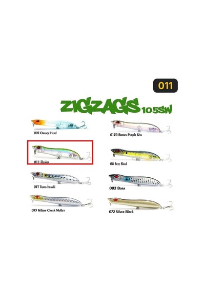 Fujin Zigzags 105sw 10gr Maket Balık 073 Yellow Cheek Mullet