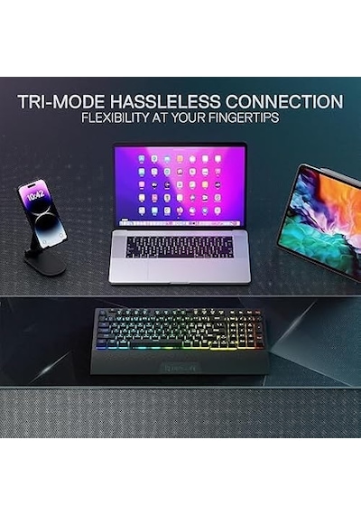 Redragon K515 Pro Shiva Rgb Kablosuz Membranlı Türkçe Oyun Klavye