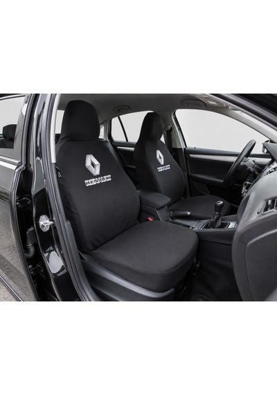 Penye Servis Kılıfı Renault Logolu Siyah Kumaş Kılıf 1 Takım