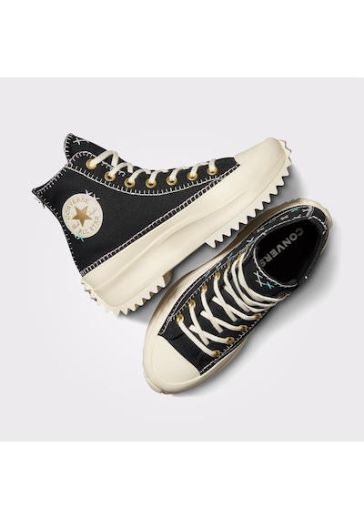Converse Run Star Hike Unisex Siyah Platform Sneaker 1254420