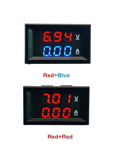 Lijinxu--100v 10a Dc Dijital Voltmetre Ampermetre Mavi + Kırmızı Led Amp Volt Metre Ölçer 1