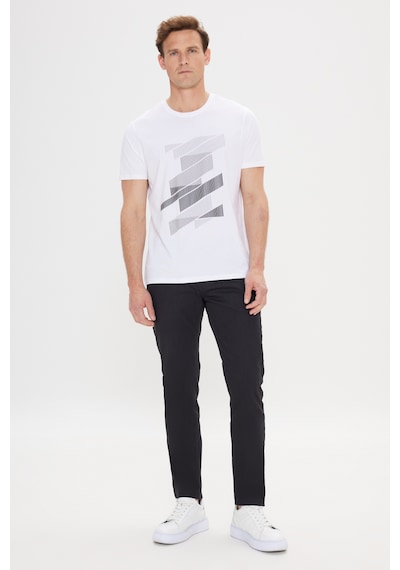 AC&Co / Altınyıldız Classics Erkek Beyaz Slim Fit Dar Kesim %100 Pamuk Baskılı Bisiklet Yaka Tişört Beyaz AC&Co / Altınyıldız Classics Erkek Beyaz Slim Fit Dar Kesim %100 Pamuk Baskılı Bisiklet Yaka Tişört Beyaz