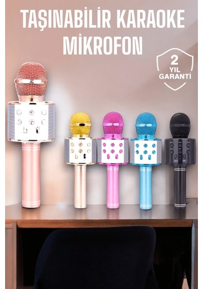 Taşınabilir Bluetooth Karaoke Mikrofon: Hafıza Kart Girişli, Etkileyici - Lisinya