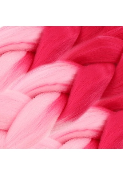 Afrika Örgülük Sentetik Ombreli 100 Gr./ Koyu Pembe / Açık Pembe - Rxlu-462922 Çok Renkli