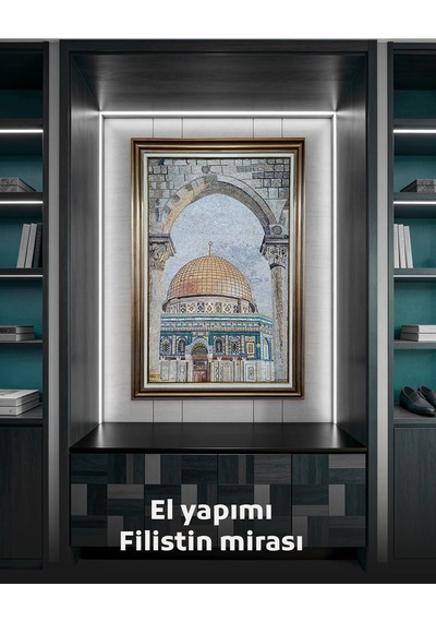 Kubbetü's-sahra Dikey Mozaik Tablo 144x104 Cm .