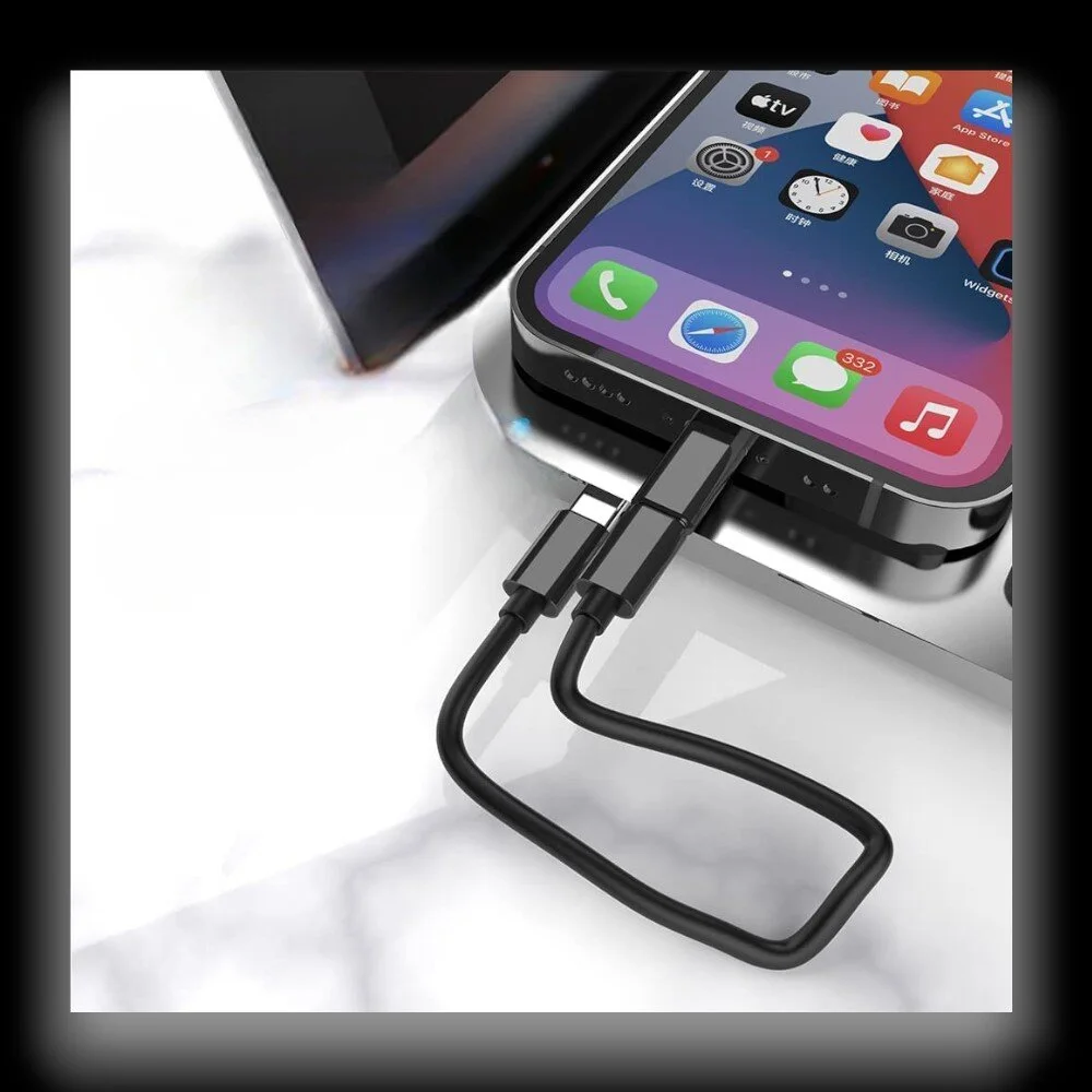1 Adet 60w Hızlı Şarj Çoklu Usb Kablo Seti Type C, Lightning, Micro Uyumlu, Telefon Standlı -