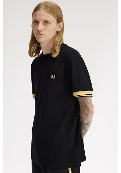 Fred Perry M2396-90a Twin Tipped Cuff Erkek Tişört Siyah