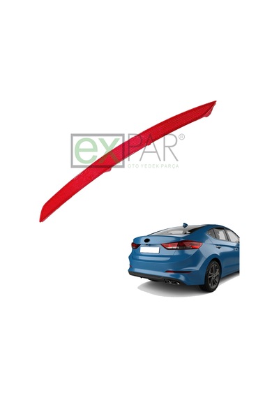 Hyundaı Elantra Arka Tampon Reflektörü Takımı Sağ + Sol Taraf 2016 - 2018 Elentra Arka Kedi Gözü
