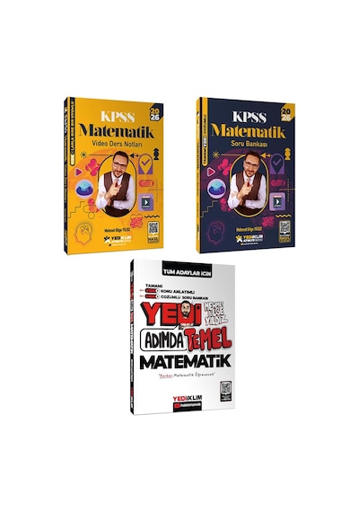 Yediiklim 2026 Kpss Atölye Serisi Matematik Video Ders Notları+soru Bankası Ve Yedi Adımda Temel Matematik Set