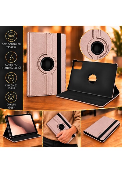 Redmi Pad Se 11'' Uyumlu 360 Döner Standlı Tablet Kılıfı Kılıf