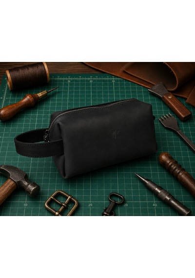 Vintage Leather Craft Hakiki Deri Erkek Çantası 1091 Sıyah