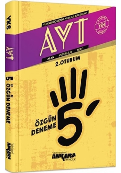 Ankara Yayınları Ayt 5 Özgün Deneme