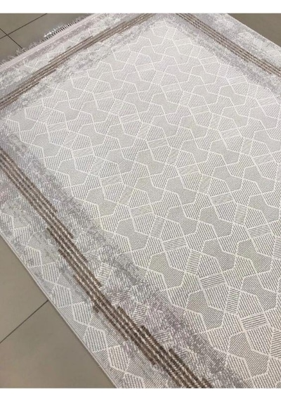 Padişah Halı Santo 60887 070 Serisi Akrilik Salon Oturma Yatak Odası Halısı Krem - Gri