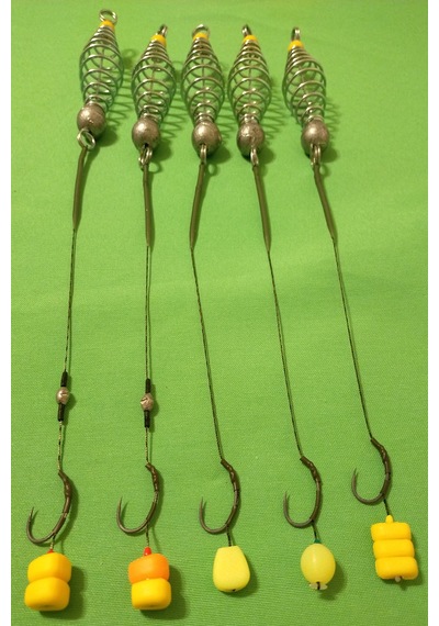 Sazan Avı 30 Gr Yaylı Karışık Rig Takımı Hamur Unlu (5'Li Set)