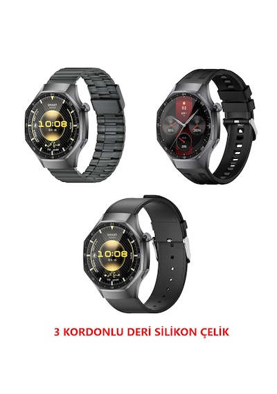 Vwar SK53 3 Kordonlu 45 MM Kalobee Akıllı Saat (İthalatçı Garantili)