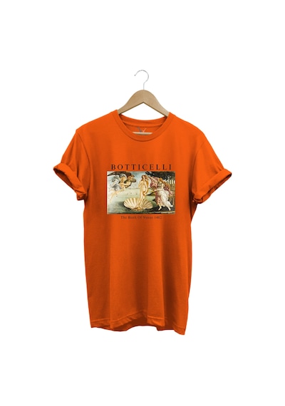 Bottıcellı Venüs Baskılı %100 Pamuk Regular Fit Turuncu T-shirt Turuncu Bottıcellı Venüs Baskılı %100 Pamuk Regular Fit Turuncu T-shirt Turuncu