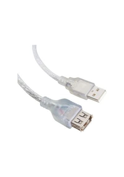 Usb Uzatma Kablosu 50 Cm Şeffaf Usb 2.0 Uzatma Kablo Rodevino