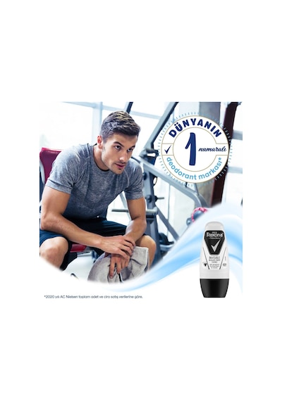 Rexona Invisible Black+White Erkek Roll-On Deodorant 3 x 50 ML
