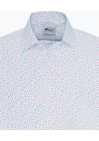 AC&Co / Altınyıldız Classics Erkek Beyaz Kırmızı Pamuklu Slim Fit Dar Kesim Klasik Yaka Baskılı Gömlek AC&Co / Altınyıldız Classics Erkek Beyaz Kırmızı Pamuklu Slim Fit Dar Kesim Klasik Yaka Baskılı Gömlek
