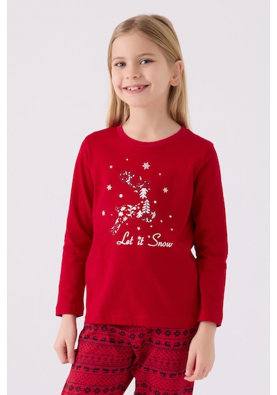 Arnetta Kız Çocuk Kırmızı Pijama Takımı Ar3106-c-v1 Kırmızı