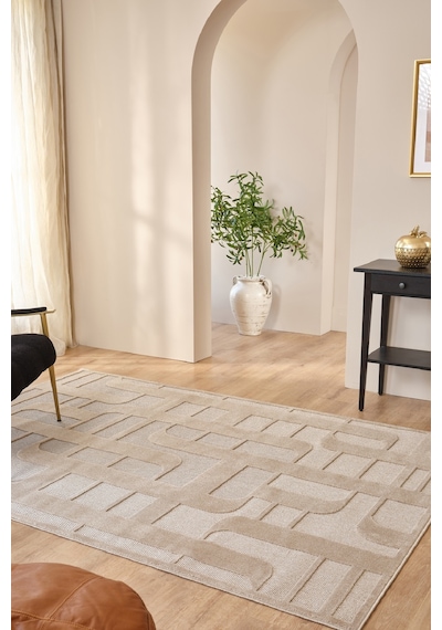 Kaşmir Halı İskandinav Tora Beige 160x230 Cm Salon Mutfak Halısı Yolluk Bej