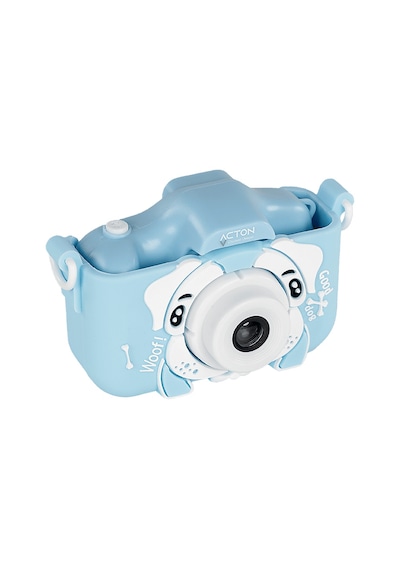 Acton Unicorne Full HD Dijital Çocuk Fotoğraf Makinesi Mavi Silikon Kılıflı