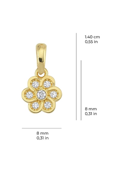 Goldkupe 14 Ayar Altın Çiçek Kolye Ucu 0,77 Gr-3276