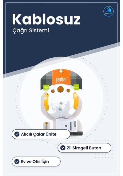 Kablosuz Kapı Zili Girişi Çağrı Sistemi Alıcılı Butonlu Pilli Ev