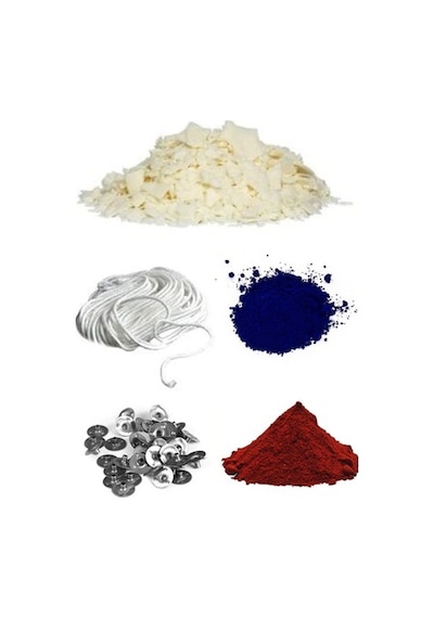 Soya Mum Yapım Seti, 1Kg Soya Wax, Boya, Fitil, Mum Çıtçıtı