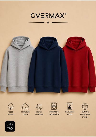 Overmax Çocuk 3'lü Sweatshirt Takımı 3-12 Yaş Gri-lacivert-kırmızı - 917542430 Gri-lacivert-kırmızı Overmax Çocuk 3'lü Sweatshirt Takımı 3-12 Yaş Gri-lacivert-kırmızı - 917542430 Gri-lacivert-kırmızı