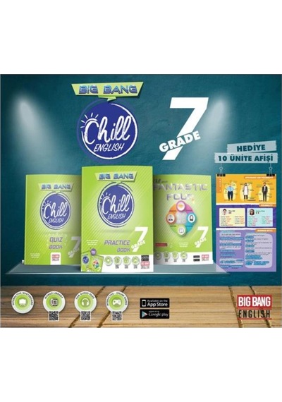 Big Bang 7. Sınıf Chill English Practice Book Fantastic Four Quiz Book Ünite Afişleri