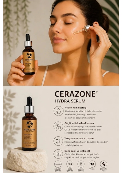 Hydra Serum Hyalüronik Asit Ve Kantaron Yağlı Yoğun Nemlendirici