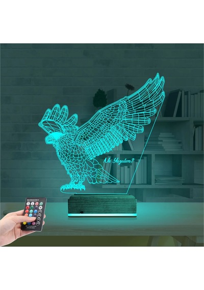 Luvivia Kartal Taraftar Kişiye Özel 3d Lamba - Masa Gece Lambası V1 Şeffaf