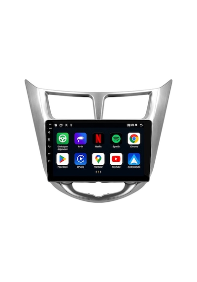 Hyundai Accent Blue Android Multimedya 2011-2019 Carplay Android Auto Navigasyon 4gb Ram 32gb 9"