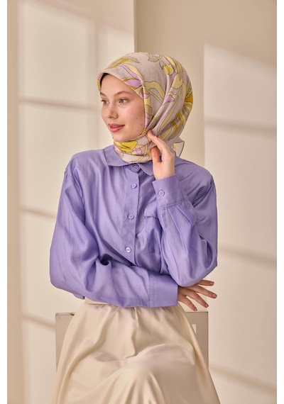 Silk Home Olinda İpek Eşarp 47003-34 Gümüş, Sarı, Yanık Sarı, Pembe, Butter Yellow