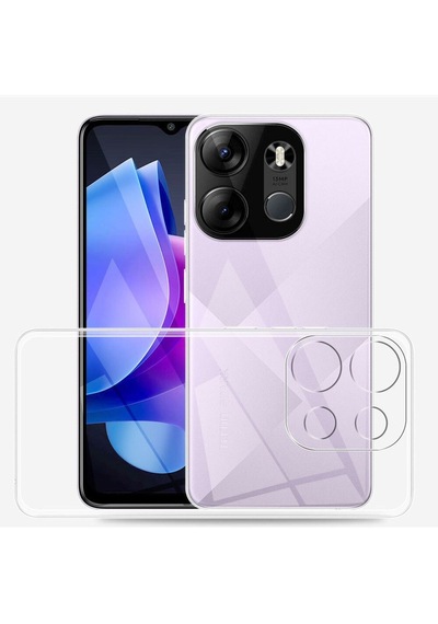 Tecno Spark Go 2023 Kamera Korumalı Süper Silikon Şeffaf Kılıf
