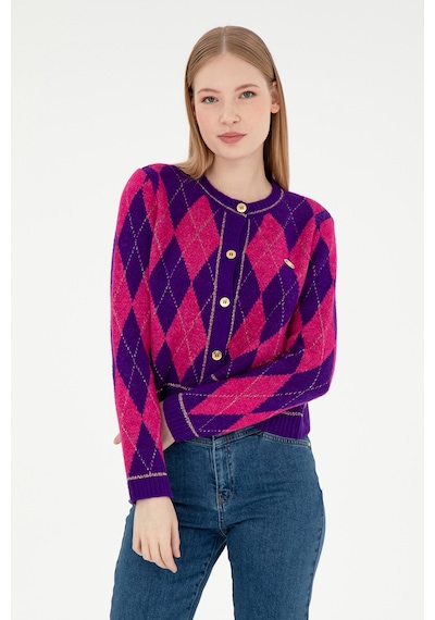 U.s. Polo Assn. Kadın Mor Hırka Triko 50293118-vr038 Mor