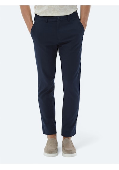 Kip Lacivert Dokuma Regular Fit Casual Pamuk Karışımlı Pantolon Lacivert --