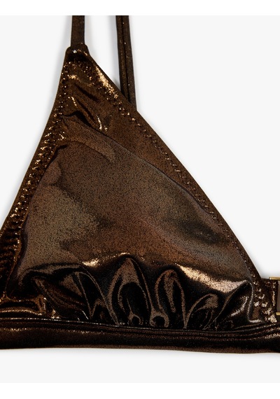 Koton Varak Baskılı Parlak Bralet Bikini Üstü Bronz 6sak10151mm