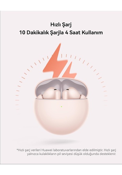 Freebuds 7i Kulaklık, Akıllı Aktif Gürültü Engelleme 4.0, Sınırsız Uzamsal Ses, İos Ve Android İle Uyumlu, Stabil Ve Net Görüşmeler, Konforlu Uyum İçin 4 Kulaklık Ucu, Pembe