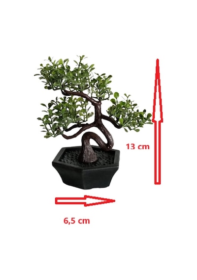 Yapay Çiçek Mini Ağaç 6,5 Cm X 13 Cm X 3 Adet
