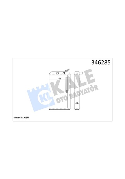 Kale 346285 Kalorifer Radyatörü - Fiat Ducato 2002-2006 2.3 Jtd Dizel 6448h8 - 46722710
